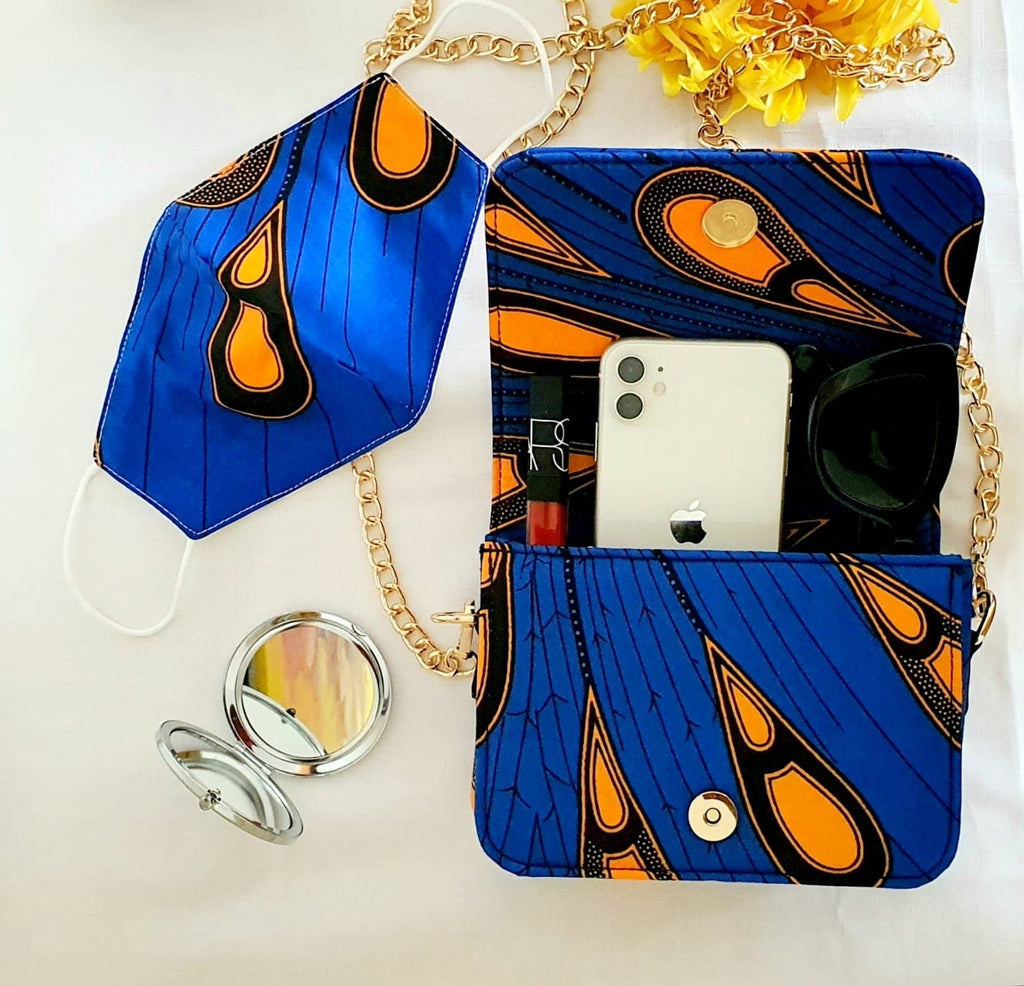 African Print Shoulder Bag Crossbody Ankara Print Bag - Nelly - African Clothing from CUMO LONDON