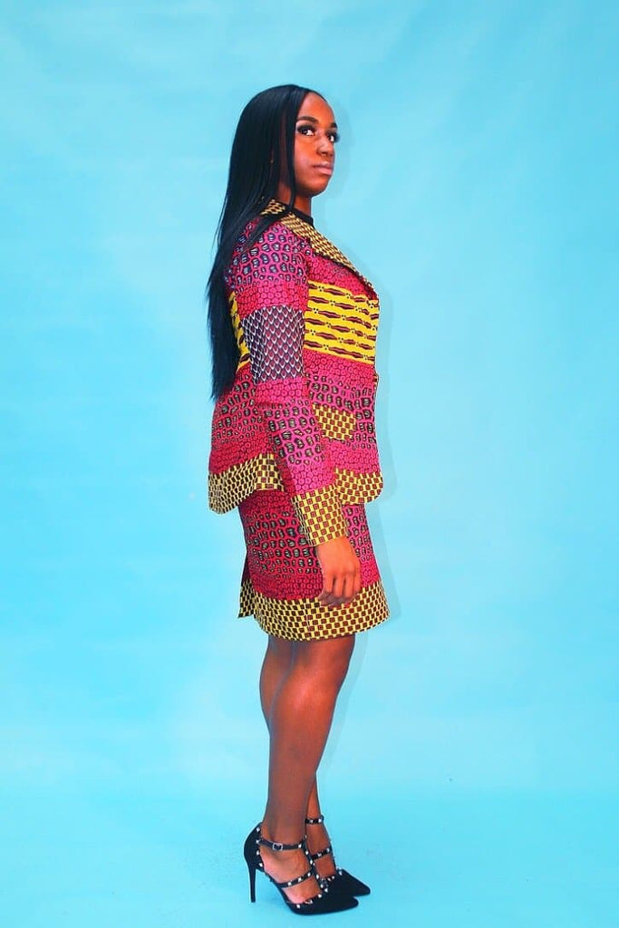 African Print Blazer | African print Jacket | African print Bomber Jacket | African Print Outerwear | Fall Fashion for African women | sustainable African Fashion | recycled African print clothing | Ethically sourced fashion | ethically sourced clothing | handmade clothing | African clothing for women | Ankara jacket | Tribal prints kimono | Floral African print clothing | Cotton Blazer | African print workwear | African clothing UK | Black-owned fashion brand | UK Based African Fashion Brand