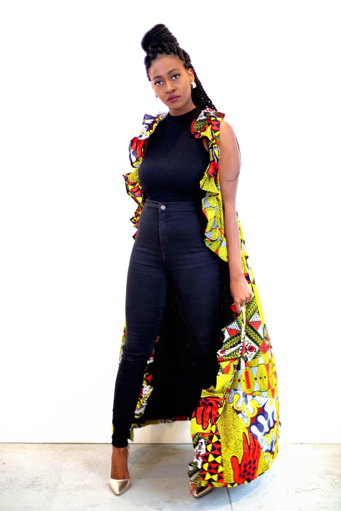New in African Dutch wax Ankara Print Duster Kimono Set - African Clothing from CUMO LONDON