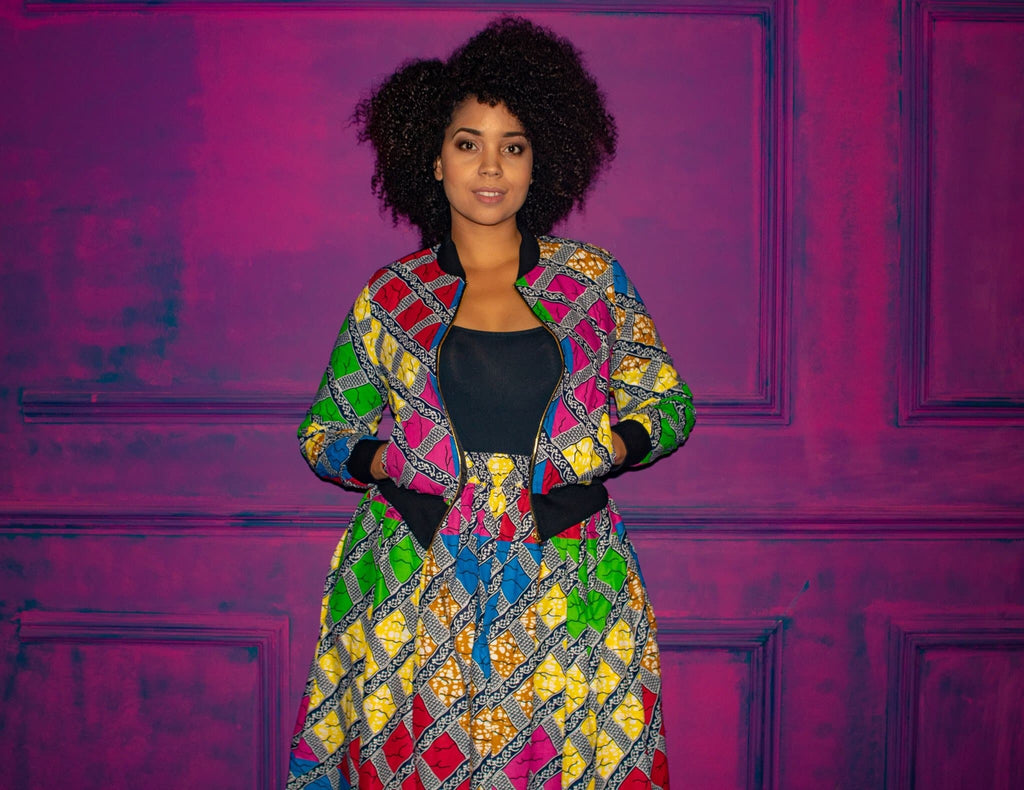 African Print Blazer | African print Jacket | African print Bomber Jacket | African Print Outerwear | Fall Fashion for African women | sustainable African Fashion | recycled African print clothing | Ethically sourced fashion | ethically sourced clothing | handmade clothing | African clothing for women | Ankara jacket | Tribal prints kimono | Floral African print clothing | Cotton Blazer | African print workwear | African clothing UK | Black-owned fashion brand | UK Based African Fashion Brand