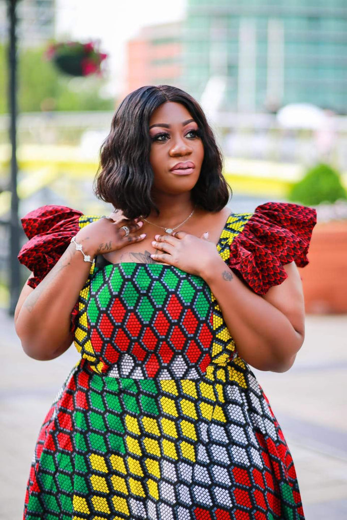 African print Summer dress | Plus size African print clothing by CUMO London | African apparel for curvy women | African Clothing from CUMO London 