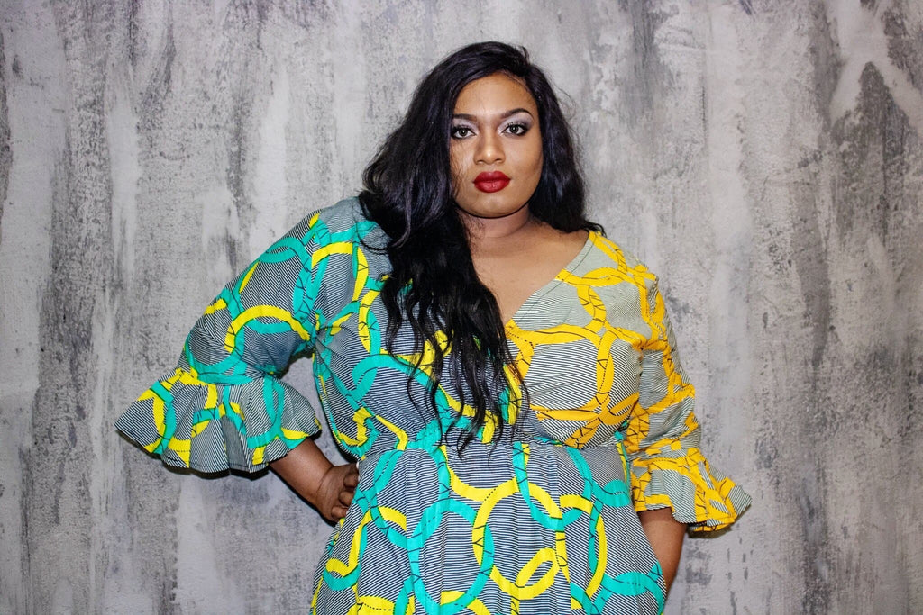 New in Akunna African Ankara Print A Line Maxi Dress - African Clothing from CUMO LONDON