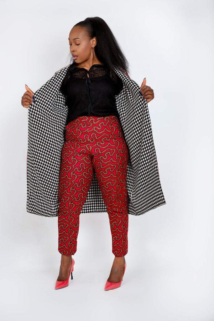 New In Embellished Kolia African Ankara Combo Print Midi Jacket (matching Trouser sold separately) - African Clothing from CUMO LONDON