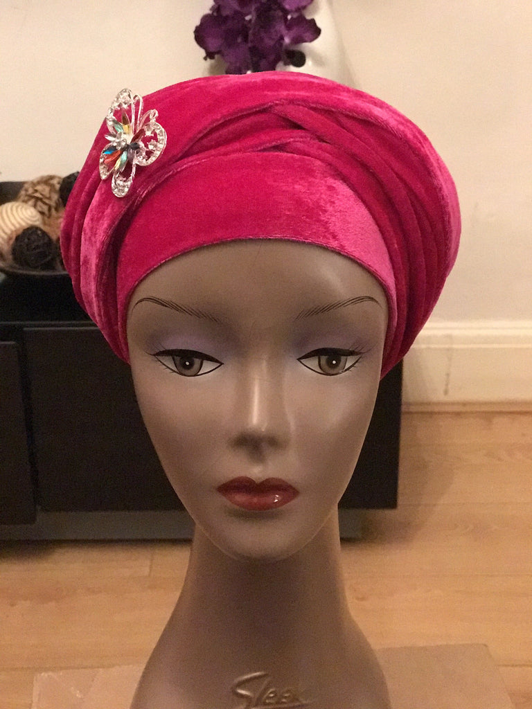 Plain Turban - Double Hand - African Clothing from CUMO LONDON