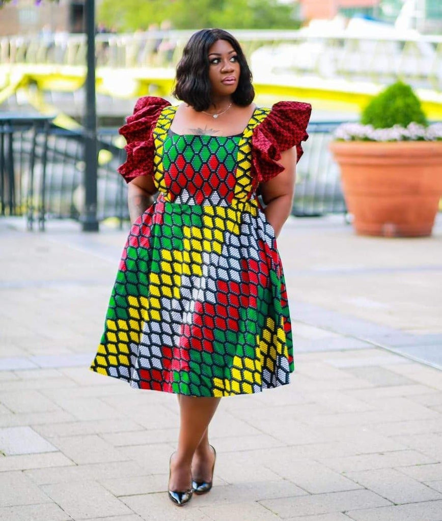 African print Summer dress | Plus size African print clothing by CUMO London | African apparel for curvy women | African Clothing from CUMO London 