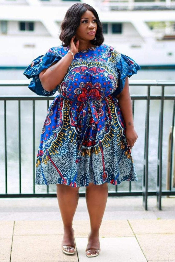 African print Summer dress | Plus size African print clothing by CUMO London | African apparel for curvy women | African Clothing from CUMO London 
