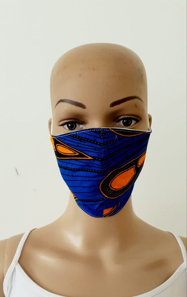 African Print Face Mask | Ankara Fabric Print Face Masks - Amara - African Clothing from CUMO LONDON