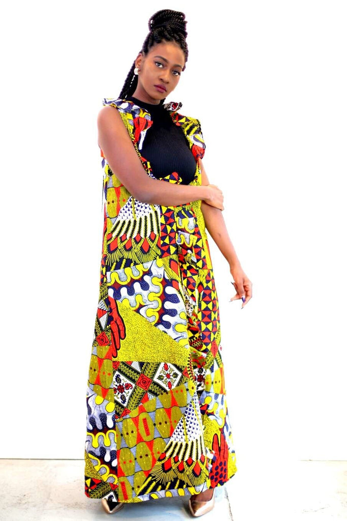 New in African Dutch wax Ankara Print Duster Kimono Set - African Clothing from CUMO LONDON