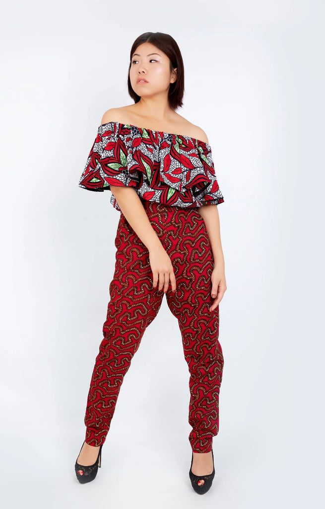 New in - Erikka African Print Ankara Pencil Trousers - African Clothing from CUMO LONDON