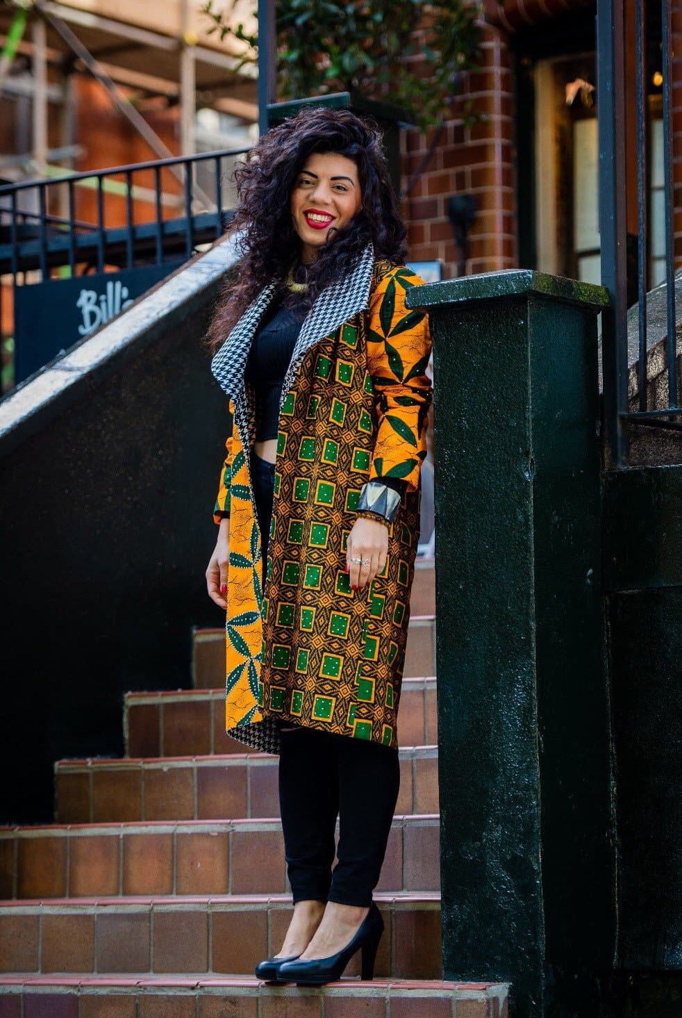 Adaku Embellished African Print Kimono Jacket - African Clothing from CUMO LONDON