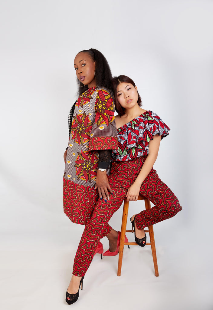 New in - Erikka African Print Ankara Pencil Trousers - African Clothing from CUMO LONDON