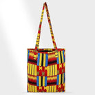 African Print Handmade Traditional Ankara Kente Print Tote Bag with Lining - African Clothing from CUMO LONDON