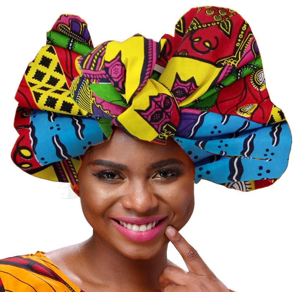 Kente African Print Headwrap / Headtie - Options available - African Clothing from CUMO LONDON