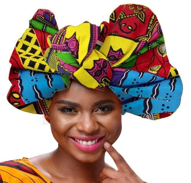 Kente African Print Headwrap / Headtie - Options available - African Clothing from CUMO LONDON