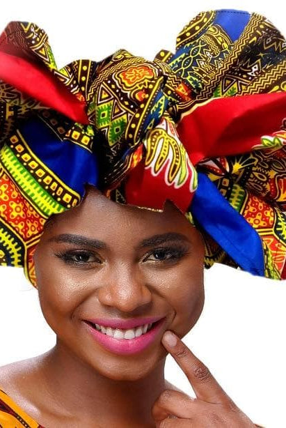 Kente African Print Headwrap / Headtie - Options available - African Clothing from CUMO LONDON
