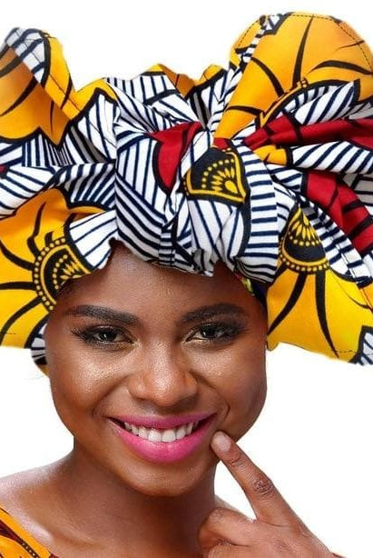Kente African Print Headwrap / Headtie - Options available - African Clothing from CUMO LONDON