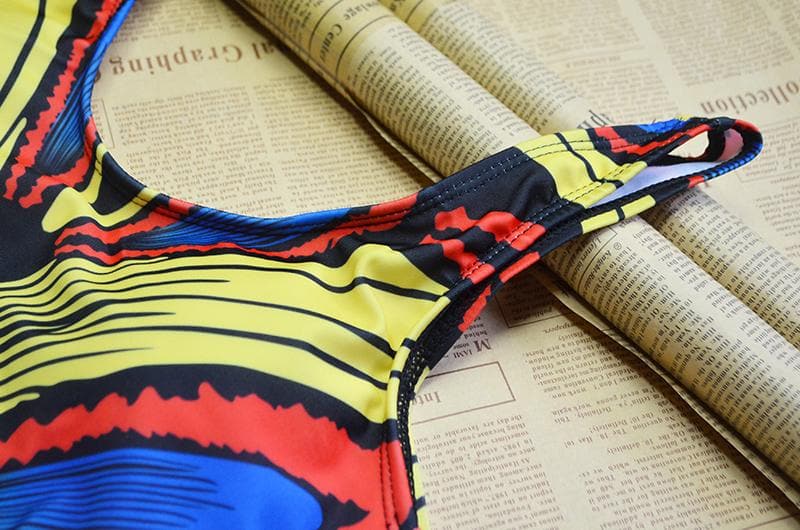 Sexy African Ankara Print One Piece Swimsuit - African Clothing from CUMO LONDON